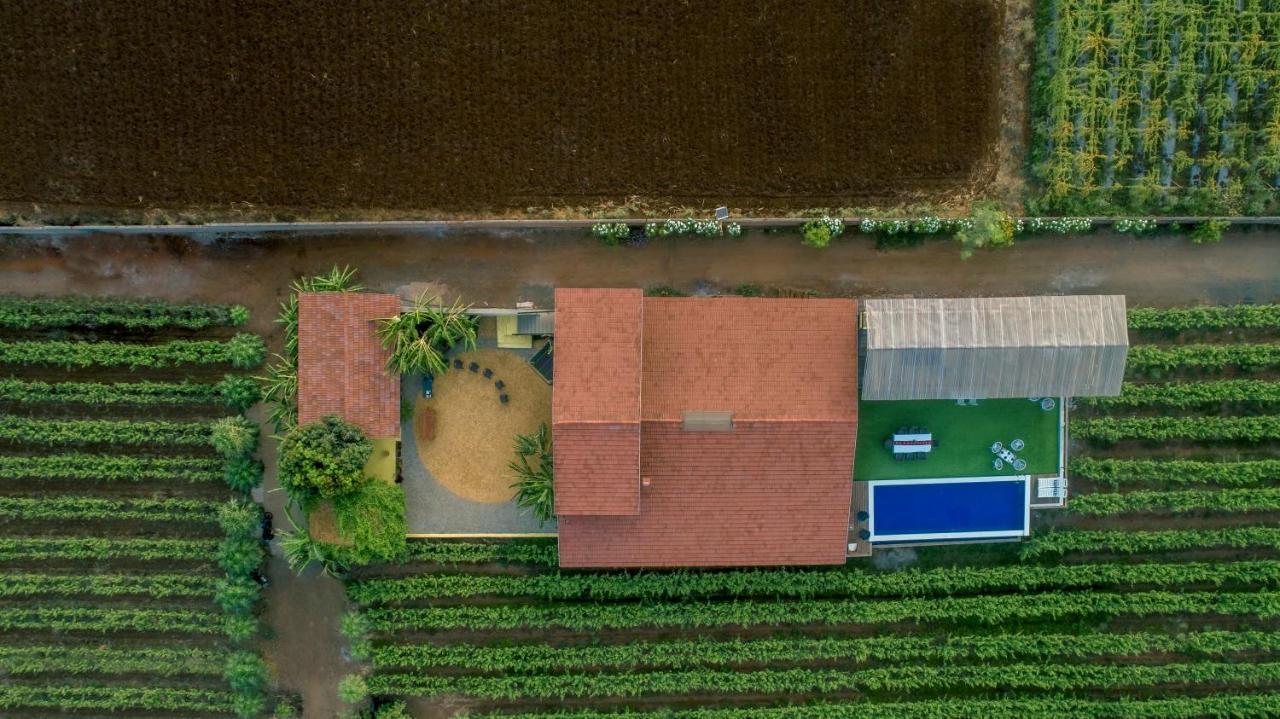 Saffronstays Onellaa, Nashik - Infinity Pool Villa Surrounded By A Vineyard Bagian luar foto